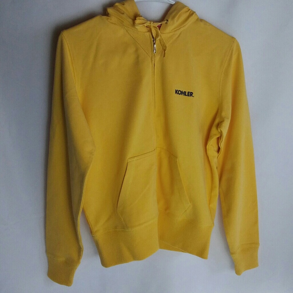 Kohler Yellow Cotton Spandex Hoodie Jacket S NWT